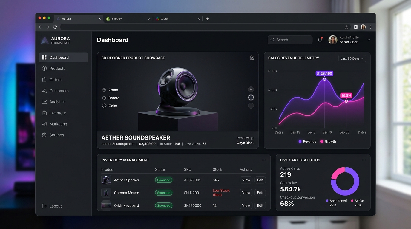 Ecommerce Platform Management System Mockup